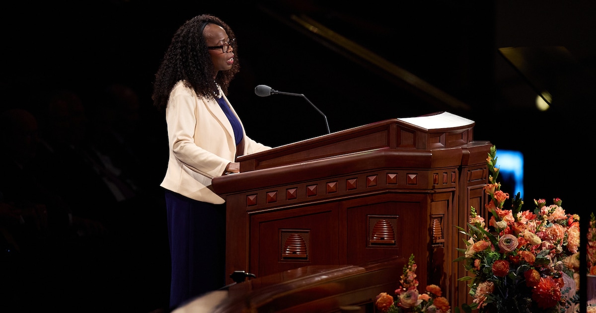 First African leader of LDS churchwide organization addresses conference