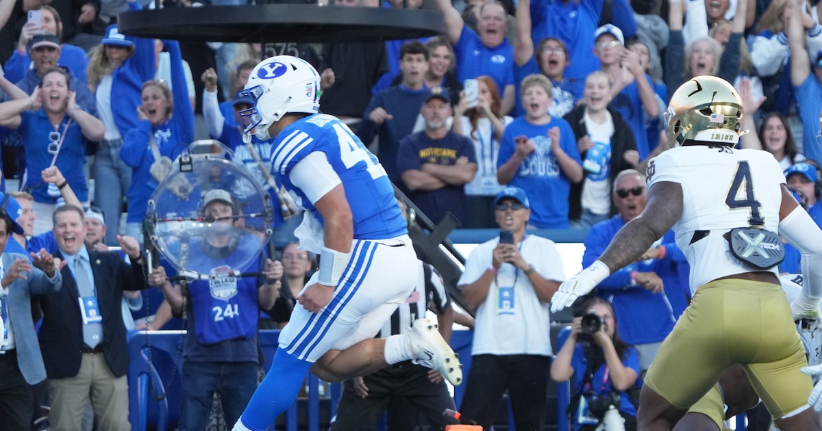 No. 8 BYU stuns No. 2 Notre Dame 28-24 in Provo
