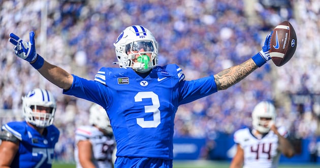 Oregon transfer Kyler Kasper makes BYU debut with two touchdown catches