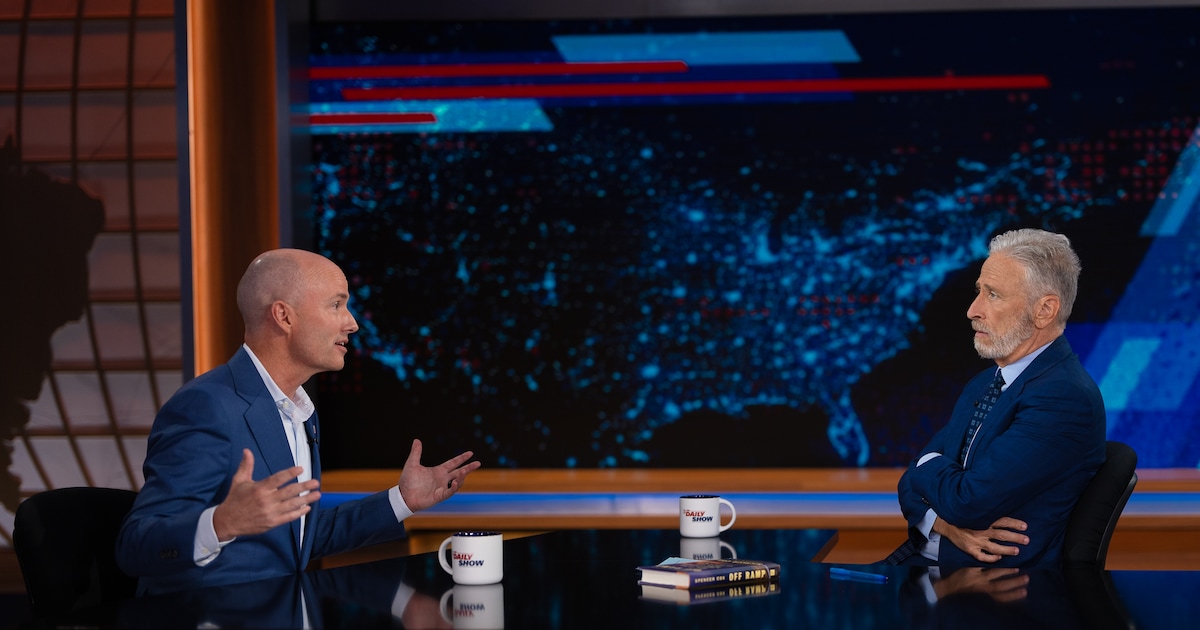 Utah governor Spencer Cox appears on 'The Daily Show' with Jon Stewart